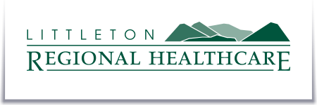 Littleton Regional Healthcare logo with a mountain graphic.
